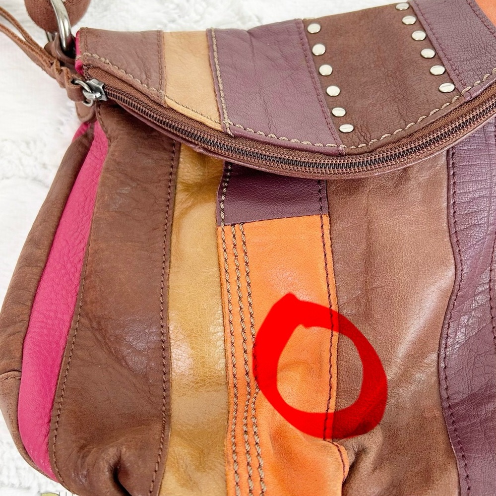 The Sak Leather Patchwork Colorblock Crossbody Ba… - image 6